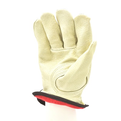 Fleece-Lined Leather Work Gloves 